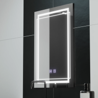 Oglinda LED Rectangulara, 60x80cm, KOVEN Touch, Lumina Rece, Sistem Dezaburire,Dimabila