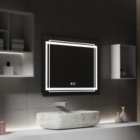 Oglinda LED Rectangulara, 80x60cm, KOVEN Touch, Sistem Dezaburire,Dimabila Oglinda LED Rectangulara, 80x60cm, KOVEN Touch, Sistem Dezaburire,Dimabila