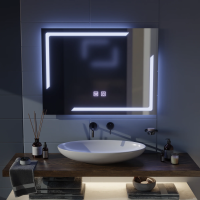 Oglinda LED Rectangulara, 80x60cm, ECLISSA Touch, Sistem Dezaburire, Dimabila Oglinda LED Rectangulara, 80x60cm, ECLISSA Touch, Sistem Dezaburire, Dimabila