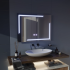 Oglinda LED Rectangulara, 80x60cm, ECLISSA Touch, Sistem Dezaburire, Dimabila [3]