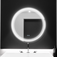 Oglinda LED Rotunda 60cm, Stellaire Touch, Sistem Dezaburire, Dimabila