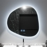 Oglinda LED Organica 60x60cm, Duna Touch, Sistem Dezaburire, Dimabila