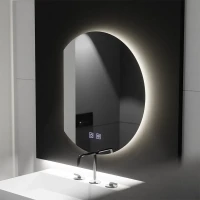 Oglinda LED Semiluna 54x60, Arcana Touch, Sistem Dezaburire, Dimabila