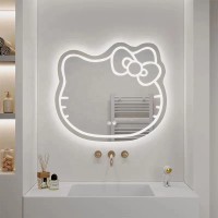 Oglinda LED Kitty Pisica, 80X70, Touch, Sistem Dezaburire, Dimabila