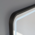 Oglinda LED Touch LUCIDA Sistem Dezaburire, Ceas si Temperatura 60x80 cm Rama Negru Brushed [4]