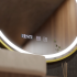 Oglinda LED Touch LUSSO, Sistem Dezaburire, Ceas si Temperatura, Diametru 60cm, Rama Auriu Brushed, Lumina Calda Rece Neutra 3000K/4500K/6000K, Dimabila [4]
