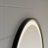 Oglinda LED Touch NOVARA Sistem Dezaburire, Ceas si Temperatura 60 cm Rama Negru Brushed [4]