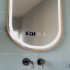 Oglinda LED Touch Konrad Sistem Dezaburire, Ceas si Temperatura 50x80 cm Rama Auriu Brushed, Lumina Calda Neutra Rece 3000K/4000K/6000K [2]