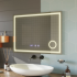 Oglinda LED Touch NIVERA Sistem Dezaburire, Ceas si Temperatura 80x60 cm Lupa Cosmetica [3]