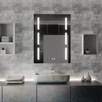 Oglinda LED Touch Erich S86/60X80 Sistem Dezaburire, Ceas si Temperatura 60x80 cm Oglinda LED Touch Erich S86/60X80 Sistem Dezaburire, Ceas si Temperatura 60x80 cm