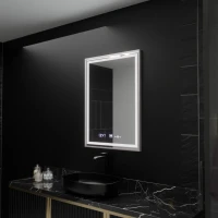 Oglinda LED Rectangulara, 60x80cm, Verite Imperial Silver Motion Glow Marcello, Sistem Dezaburire, Ceas & Termometru, Dimabila Oglinda LED Rectangulara, 60x80cm, Verite Imperial Silver Motion Glow Marcello, Sistem Dezaburire, Ceas & Termometru, Dimabila