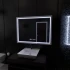 Oglinda LED Rectangulara, 80x60cm, Verite Imperial Silver Motion Glow Marcello, Sistem Dezaburire, Ceas, Dimabila [4]