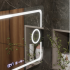 Oglinda LED Rectangulara, 110x75cm, Eclat MotionGlow Marcello, Sistem Dezaburire, Ceas & Termometru, Lupa Cosmetica, Dimabila [4]