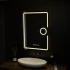 Oglinda LED Rectangulara, 50x70cm, Eclat MotionGlow Marcello, Sistem Dezaburire, Ceas & Termometru, Lupa Cosmetica, Dimabila [4]