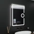 Oglinda LED Rectangulara, 60x80cm, Eclat MotionGlow Marcello, Ceas & Termometru, Sistem Dezaburire, Lupa Cosmetica, Dimabila [3]