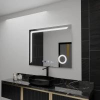 Oglinda LED Rectangulara, 100x80cm, Precision MotionGlow Marcello, Sistem Dezaburire, Ceas & Termometru, Lupa Cosmetica, Dimabila Oglinda LED Rectangulara, 100x80cm, Precision MotionGlow Marcello, Sistem Dezaburire, Ceas & Termometru, Lupa Cosmetica, Dimabila