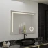 Oglinda LED Rectangulara, 100x80cm, Precision MotionGlow Marcello, Sistem Dezaburire, Ceas & Termometru, Lupa Cosmetica, Dimabila [3]