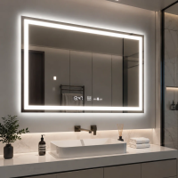 Oglinda LED Rectangulara 120x80cm Verite MotionGlow Marcello, Sistem Dezaburire, Ceas & Termometru, Dimabila Oglinda LED Rectangulara 120x80cm Verite MotionGlow Marcello, Sistem Dezaburire, Ceas & Termometru, Dimabila