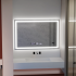Oglinda LED Rectangulara 120x80cm Verite MotionGlow Marcello, Sistem Dezaburire, Ceas & Termometru, Dimabila [3]
