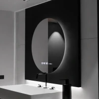 Oglinda LED Rotunda, 80cm, Serenite MotionGlow Marcello, Sistem Dezaburire, Ceas & Termometru, Dimabila Oglinda LED Rotunda, 80cm, Serenite MotionGlow Marcello, Sistem Dezaburire, Ceas & Termometru, Dimabila