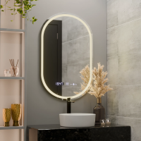 Oglinda LED Ovala, 60x80cm, Eminence MotionGlow Marcello, Sistem Dezaburire, Ceas & Termometru, Dimabila Oglinda LED Ovala, 60x80cm, Eminence MotionGlow Marcello, Sistem Dezaburire, Ceas & Termometru, Dimabila