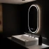 Oglinda LED Ovala, 60x80cm, Eminence MotionGlow Marcello, Sistem Dezaburire, Ceas & Termometru, Dimabila [4]