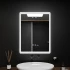 Oglinda LED Rectangulara, 60x80cm, ELANCEE Senzor MotionGlow Marcello, Sistem Dezaburire, Ceas & Termometru, Dimabila [4]