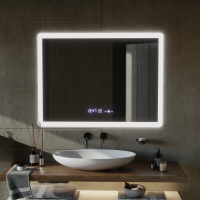Oglinda LED Rectangulara, 80x60cm, ELANCEE Senzor MotionGlow Marcello, Sistem Dezaburire, Ceas & Termometru, Dimabila Oglinda LED Rectangulara, 80x60cm, ELANCEE Senzor MotionGlow Marcello, Sistem Dezaburire, Ceas & Termometru, Dimabila