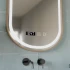 Oglinda LED Ovala, 50x80cm, Roven Senzor MotionGlow Marcello, Sistem Dezaburire, Ceas & Termometru, Dimabila [2]