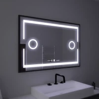 Oglinda LED Rectangulara, 120x80cm, Senzor MotionGlow Marcello, Sistem Dezaburire, Ceas & Termometru, Lupa Cosmetica, Dimabila Oglinda LED Rectangulara, 120x80cm, Senzor MotionGlow Marcello, Sistem Dezaburire, Ceas & Termometru, Lupa Cosmetica, Dimabila