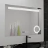 Oglinda LED Rectangulara, 100x75cm, ABSOLU MotionGlow Marcello, Sistem Dezaburire, Ceas & Termometru, Lupa Cosmetica, Dimabila [3]