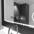 Oglinda LED Rectangulara, 90x75cm, Riflesso MotionGlow Marcello, Sistem Dezaburire, Ceas & Termometru, Lupa Cosmetica, Dimabila [2]