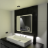 Oglinda LED Rectangulara, 90x75cm, Riflesso MotionGlow Marcello, Sistem Dezaburire, Ceas & Termometru, Lupa Cosmetica, Dimabila [3]