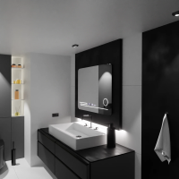 Oglinda LED Rectangulara, 80x60cm, Harmonie MotionGlow Marcello, Sistem Dezaburire, Termometru si Ceas, Lupa Cosmetica, Dimabila Oglinda LED Rectangulara, 80x60cm, Harmonie MotionGlow Marcello, Sistem Dezaburire, Termometru si Ceas, Lupa Cosmetica, Dimabila