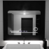 Oglinda LED Rectangulara, 80x60cm, Harmonie MotionGlow Marcello, Sistem Dezaburire, Termometru si Ceas, Lupa Cosmetica, Dimabila [3]