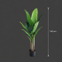 Planta Artificiala Copac Tip Bananier, 140 cm, 3 tulpini, 11 frunze, Verde, cu Ghiveci [4]