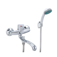 Baterie Cada Crom Lucios - Set Complet cu Pipa Pivotanta de 25cm, Para, Furtun si Excentrice Incluse