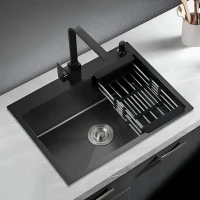 Chiuveta Bucatarie Inox 75x40x21 cm Negru Grafit Chiuveta Bucatarie Inox 75x40x21 cm Negru Grafit