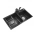 Chiuveta Bucatarie Inox, 75x45x21 cm, Cu accesorii, Negru Grafit [2]