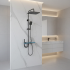 Coloana de dus MARX II, Metal, Para Patrata, Efect Ploaie, 3 Functii, Montare Pe Perete, Negru, Accesorii Incluse [2]