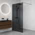 Paravan dus Walk-In 90x195 cm, sticla securizata 8 mm, gri, profil metalic rezistent [2]