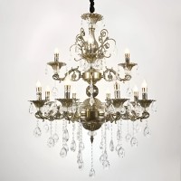 Candelabru SANSSOUCI Royal 12xE14 Metal si Cristal Inaltime Reglabila Alama Antichizata Candelabru SANSSOUCI Royal 12xE14 Metal si Cristal Inaltime Reglabila Alama Antichizata