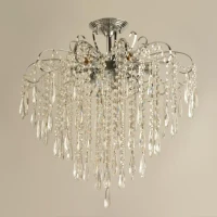 Candelabru Cristal EGO 9x E27, Diametru 60cm, Crom Lucios Candelabru Cristal EGO 9x E27, Diametru 60cm, Crom Lucios