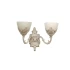 Aplica Rustic COTTAGE, 2xE27, Alb, Metal si Sticla [2]