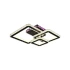 Lustra LED cu telecomanda si cristal BLAKELY RGB 166W, 3 Patrate, lumina Rece/Calda/Neutra, Dimabila, Negru [2]