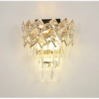 Aplica Cristal Alara 2x E27 Auriu Aplica Cristal Alara 2x E27 Auriu