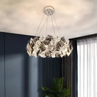Candelabru Cristal Hara 9x E27 Crom Lucios