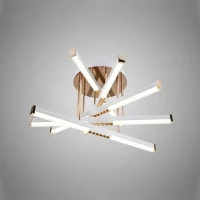 Lustra LED cu telecomanda CORA 120W, 5 Elemente, Liniara, lumina Rece/Calda/Neutra, Dimabila, Auriu Lucios Lustra LED cu telecomanda CORA 120W, 5 Elemente, Liniara, lumina Rece/Calda/Neutra, Dimabila, Auriu Lucios