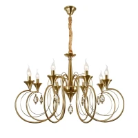 Candelabru Cristal Frederick 8xE14, Diametru 52cm, Auriu, Inaltime Reglabila Candelabru Cristal Frederick 8xE14, Diametru 52cm, Auriu, Inaltime Reglabila