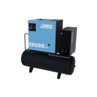 Compresor de aer profesional cu surub, cu uscator - 7.5 kW, 900 L/min, 10 bari - Rezervor 200 Litri - ABAC-CROSS-IVR-900E-10-400/50-200